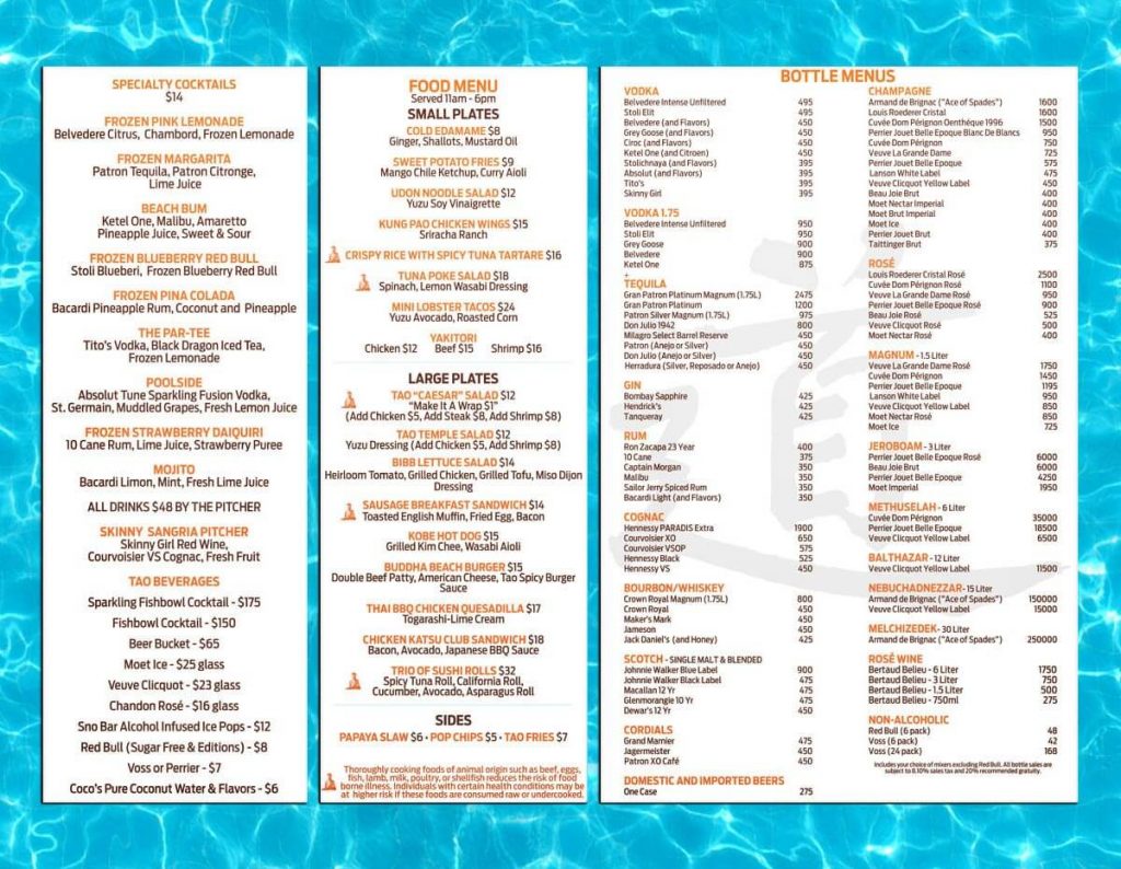 Tao-Beach-Weekends-Menu